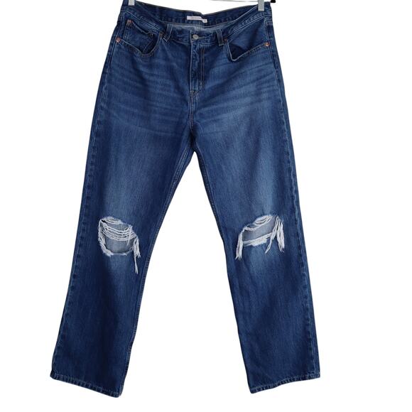 Levis Womens Low Pro Straight Jeans Size 31 Breathe Out Medium Wash Blue Denim - Picture 2 of 12